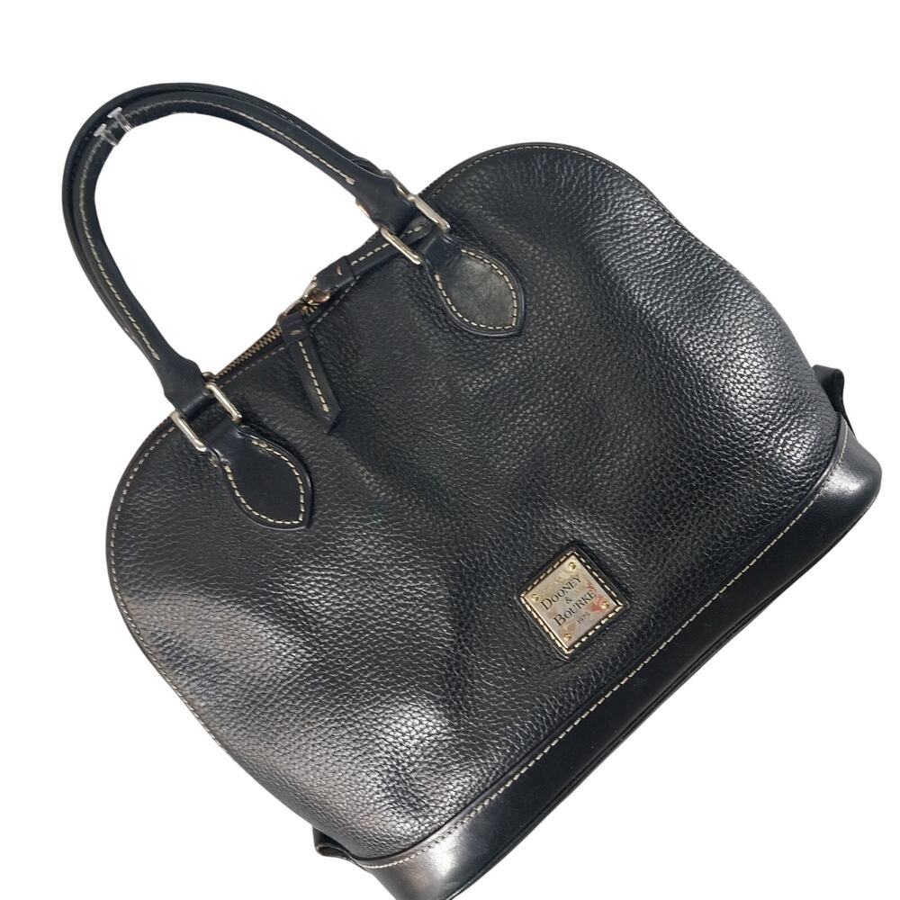 Dooney & Bourke Black Pebbled Leather Satchel